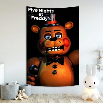 Horor Film F-Päť Nocí V F-Freddy ' Plagát Gobelín Karikatúra Izba Spálňa Wall Art Domova