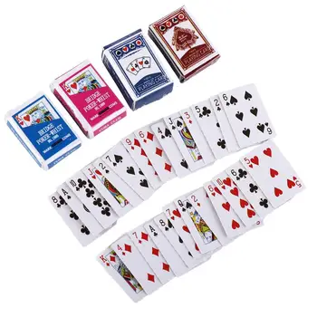 Hracie Karty Hry Domáce Dekorácie Hrať Poker Karty Mini Hracie Karty Miniatúrne Miniatúrne Hry Poker