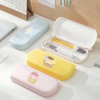 Kawaii Sanrio Ceruzka Box Hellokittys Cinnamoroll Mymelody Roztomilé Anime Študent Papiernictvo Box Veľkokapacitný Úložný Box Deti Hračka