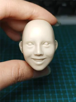 Nevyfarbené 1/6 Rozsahu Usmiate Dievča Hlavu Sculpt Model Pre 12 palcový Akcie Obrázok Bábiky Maľovanie Cvičenie Hlavu Sculpt