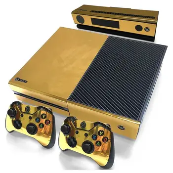 Zlato Lesklé Pleti Nálepky Na JEDNEJ Konzole Xbox Controller + Kinect Odtlačkový Vinyl
