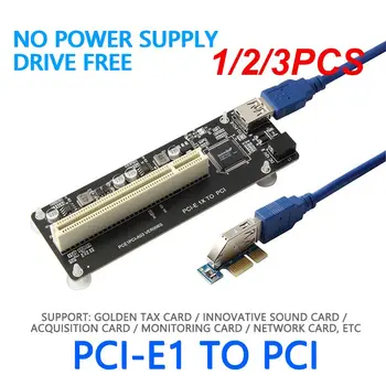 1/2/3KS PCI-E slot karty PCI Express X1 PCI Stúpačky Karty Autobus Karty Vysoká Účinnosť Adaptér Prevodník USB 3.0 Kábel pre Stolné PC ASM1083