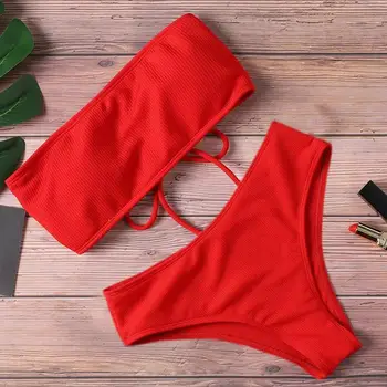 1 Nastavte Mäkký plavky Drôt-Free Bikini Set s Hrudníka Pad Split Bikiny, Leto, Ženy plavky Plávanie