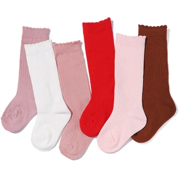 1 Pár Soft Polyester 6-10 Rokov batoľa Dievčatá Ponožky Módne Farbou Pančuchy Ručné Elastické Priedušné Ponožky Darček