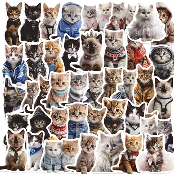 10/50pcs Kawaii Mačky Nálepky Hračky Cute Kitty Cartoon Obtlačky Pre DIY Notebook Zápisník Papiernictvo Telefón, Chladnička Zábavné Nálepky