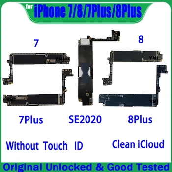 100% Testované základná Doska Pre IPhone 7 Plus 8 Plus 6 Plus 6 Plus 6SP 7P 8P Doske Bez Dotyk ID Logic Board Čisté ICloud