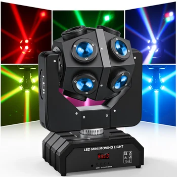 150W RGBW 4 v 1 Futbal HOLDLAMP LED Lúč Pohyblivé Hlavy Svetla Fáze Efekt Osvetlenia DMX512 Zvukovo Aktívny na Vianočné Party DJ