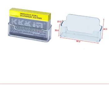 1Pc priehľadný akrylový Plast Desktop Business Držiteľov Karty vystavovacie Stojany Karty Prípade Box Školy Kancelárske potreby