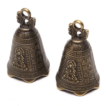 1pc starožitné bell mini mosadze, medi socha modlite sa guanyin bell shui feng bell pozvanie budhu budhizmus guanyin zvony