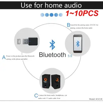 1~10PCS 5.1 Audio Prijímač, Duálny Výstup AUX, USB Stereo Auto Hands-free Hovoru Bezdrôtový Adaptér Video Audio Prijímač