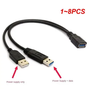 1~8PCS 10 cm 20 cm 40 cm 90 Stupňov Nahor a Nadol & Vľavo a Vpravo Tvarovaný USB 2.0 A Samec na USB Žena Rozšírenie Adaptér Čierny kábel