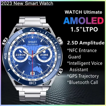 2023 Nové DT Ultra Mate Smart Hodinky Mužov NFC, Bezdrôtové Nabíjanie Bluetooth Hovor GPS Tracker Fitness Náramok Business Smartwatch