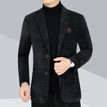 2023 pánske oblek móda na jar a v zime nový pekný trend všetko bežné vyhovovali v strednom veku kabát hrubý kabát Blejzre