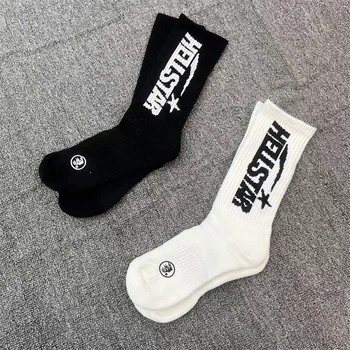 2024 Nové 100% čisté bavlnené ponožky s písmenom logo vytlačené proti zápachu a teplé pár ponožky
