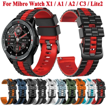22 mm Náhradné Silikónové Popruh Pre Xiao Mibro Sledovať X1 A1 Watchband Pre Mi Brácho Lite2 A2 C3 Smartwatch Náramok Náramok