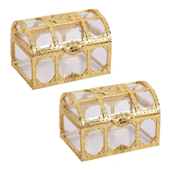 2X Mini Šperky Box Candy Krúžok Náušnice, Náhrdelník Prípade Dar Narodeninovej oslavy Svadby Perličiek Skladovanie Organizátor Zlata S