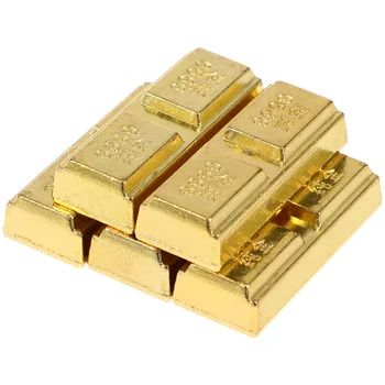 3 cm Plastové Falošné Zlatých Prútov Simulované Zlatá Tehla Mini Trblietavé Zlato Bar Novosti Darček Home Office Dekorácie