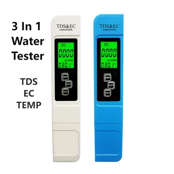 3 v 1 Multifuction Tester TDS Meter Kvality Vody Detektor ES Skúška Pero Kvality Vody Test Pero Vodivosť TDS Tester Prenosné