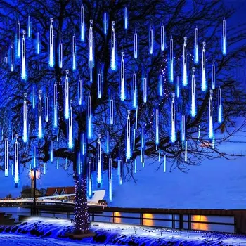 32/24/16/8 Rúrok Vonkajší LED meteorický dážď Svetlá Víla String Svetlá Vodotesný pre Vianočný Večierok Záhrada Dovolenku Dekorácie