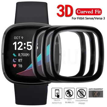 3D Sledovať Screen Protector Pre Fitbit Naopak 3 2 Inteligentný Náramok Ochranný Film Stráže Pre Fitbit Zmysel