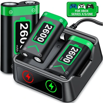 3ks 2600mAh Nabíjateľnú Batériu Xbox Série X/Y/Xbox Jeden S/X Radič Nabíjačka Pre Xbox Jeden Radič