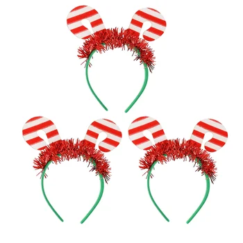3ks Vianočné Candy Cane hlavový most Vianočné Novinka Hairband Dovolenku Strany Kostým Headdress na Vianočný Večierok Láskavosti Dary
