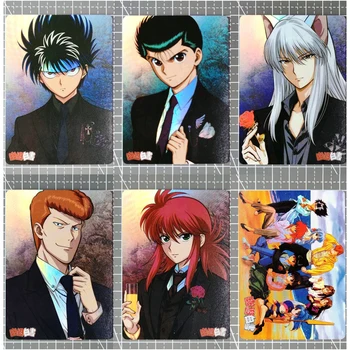 5 ks/set YuYu Hakusho Lomu Úľavu Flash Karty Yuusuke Urameshi Kurama Klasické Anime Herné Kolekcia Karty Darček Hračky
