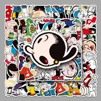 50Pcs Cartoon Popeye Nepremokavé Nálepky DIY Graffiti Dekorácie Skateboard Chladnička Notebook Termosky Pohár Detí, Hračky, Darčeky