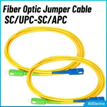 50pcs/veľa Jumper SC UPC na SC APC Single-mode Optického Vlákna Optické Patch Kábel 2.0 mm PVC G657A SM FTTH Optický Kábel 1/5m Originál