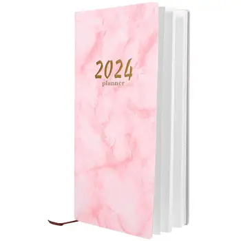 A6 Notebook 2024 Rok Poznámkový Blok Programu Marbling Plánovanie Príručka Podnikania Pu Plánovač Študentom Praktické Písanie Prenosné