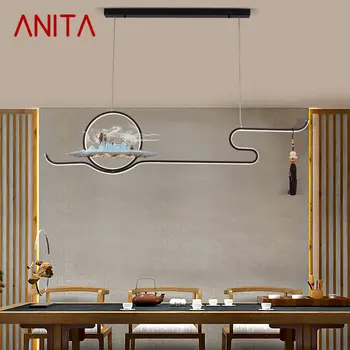 ANITA Moderný Prívesok Visí Lampa Čínsky Creative Zen Teahouse LED Luster Svetlo Pre Domáce Jedáleň, Spálňa Decor