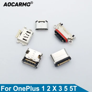 Aocarmo 5 ks/Veľa Nabíjačku USB Nabíjací Port Konektor Dock Pre OnePlus Jeden 1 2 X 3 5 5T A0001 A2001 A3000 A5000 A5010