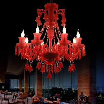 APRÍL Luxusnom Štýle Crystal Prívesok Lampa Európskej Sviečka, Lampa Umenie Obývacia Izba Reštaurácia Spálne Villa Luster