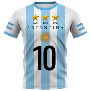 Argentínska Vlajka Harajuku T-shirt Pre Mužov Vonkajšie Beh, Futbal, Športové oblečenie, Módne Voľné Montáž Rýchle Sušenie O-neck Top
