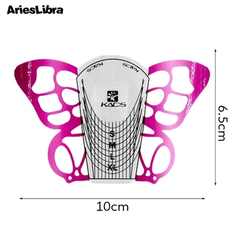 AriesLibra 100ks/Set Motýľ Nail Art Formy Nechtov Dodávky Tools Nail Art Tip Predĺženie Nechtov Formy Sprievodca pre UV Gel Akryl