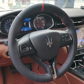 auto Interiérové Doplnky Pre Maserati Ghibli Levante Quattroporte Ručne Šité pravej kože Volante vozidla Kryt