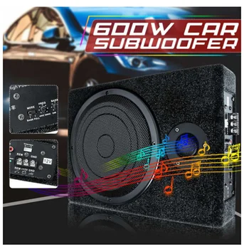 Auto Namontované Subwoofer Ultra-tenké Sídlo Úpravu S Vstavaný Bluetooth 600W Subwoofer 12V Špecializované Auto Audio Systém