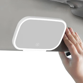 Auto Zrkadlo na líčenie S LED Svetlo Slnka-Tieňovanie Kozmetické Zrkadlo S Dotyk Ovládanie Dizajn Univerzálny Stmievateľné Clonu make-up Zrkadlo