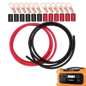 Batéria, Invertor prepojovací Kábel 8 6 4 2 AWG Jumper Starter Drôt Pre autobatérie UPS Invertor M6 M8 M10 Vysoký Prúd Vodič Nástroje