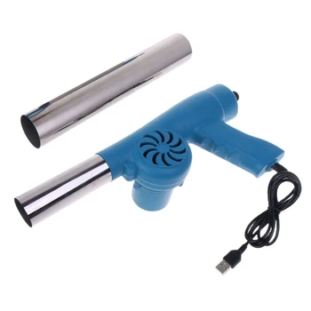 BBQ Vzduchu Ventilátor Ventilátor s USB Kábel 2 vzduchovod Ručné Oheň Vlnovcové Nástroj pre Outdoorové Varenie a Piknik