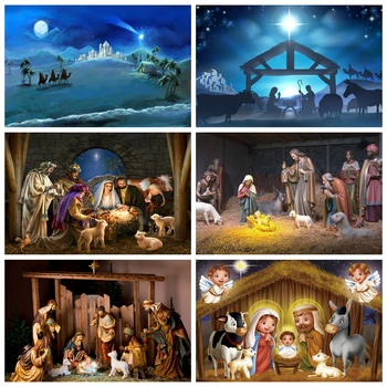 Betlehemom Fotografie Kulisu Vianočných Ježiš Narodenia Noc Anjel Stodola Kostol Svätého Kríža Biblie Kresťan Foto Pozadia