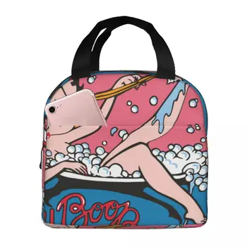 Betty BoopBath Prenosné Izolované Oxford Obed Taška Opakovane Lunch Box Obed Organizátor Tepelnej Chladnejšie Tote Bag