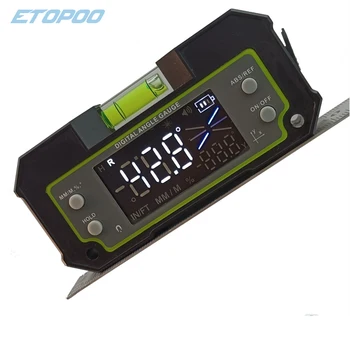 Bluetooth Digitálna Úroveň Inclinometer LCD Dual-os Elektronické Uhlomeru Uhol, Trojuholník, Pravítko Meter Measurment Rozchod Vyhľadávanie