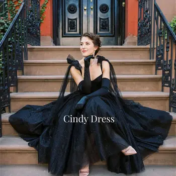 Cindy Elegantné Večerné Šaty pre Ženy, Luxusné Lesklé Vhodné Žiadosť Black Sharon Povedal Oficiálneho Obchodu Milú Strany Udalosti