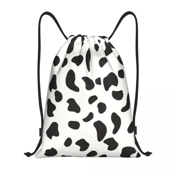 Dalmatínskych Miest Dizajn Šnúrkou Batoh Športové tašky pre Polka Dot Leopard Prepravu Firehouse Slivkový Puding Psa Sackpack