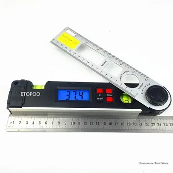 Displej Uhol Pravítko 400MM/250 MM 225 Stupňov Digitálny Elektronický Úrovni Uhlomeru Uhol Finder Inclinometer Test Vládcov Nástroje Nové