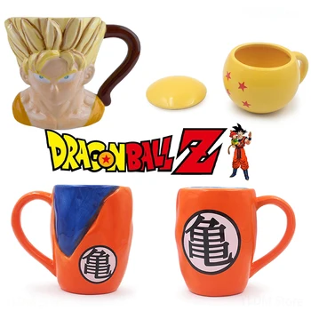 Dragon Ball Goku Keramický Hrnček Tvorivé Vody Roztomilý Šálka Kávy Poháre Riad Veľký Hrnček Šťavy Ručné Drinkware Coffeeware 350/600 ml