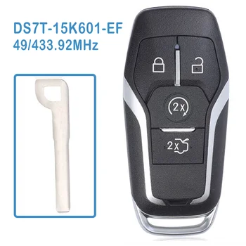 DS7T-15K601-EF 3 Tlačidlá+1 Auto, Smart Remote 433.92 MHz ID49 Čip Vymeniť Auto Kľúč Pre Ford Mondeo Tallinn 2014 2015 2016 2017