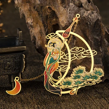 Dunhuang nástenná maľba Kultúrne Čínsky štýl, Tvorivé Kovové Duté Záložku Strapec Retro Book Klip celkové počty strán Známky Kov Mosadz Záložku
