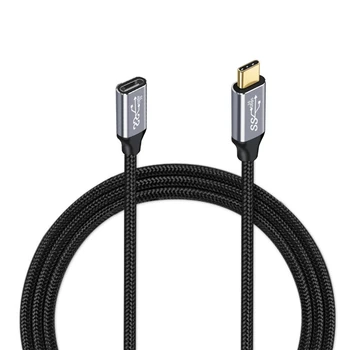 E9LB 100W USB Typ C-C 3.1 Gen 2 Samec Samica Predlžovací Kábel pre mobilný telefón, Notebook